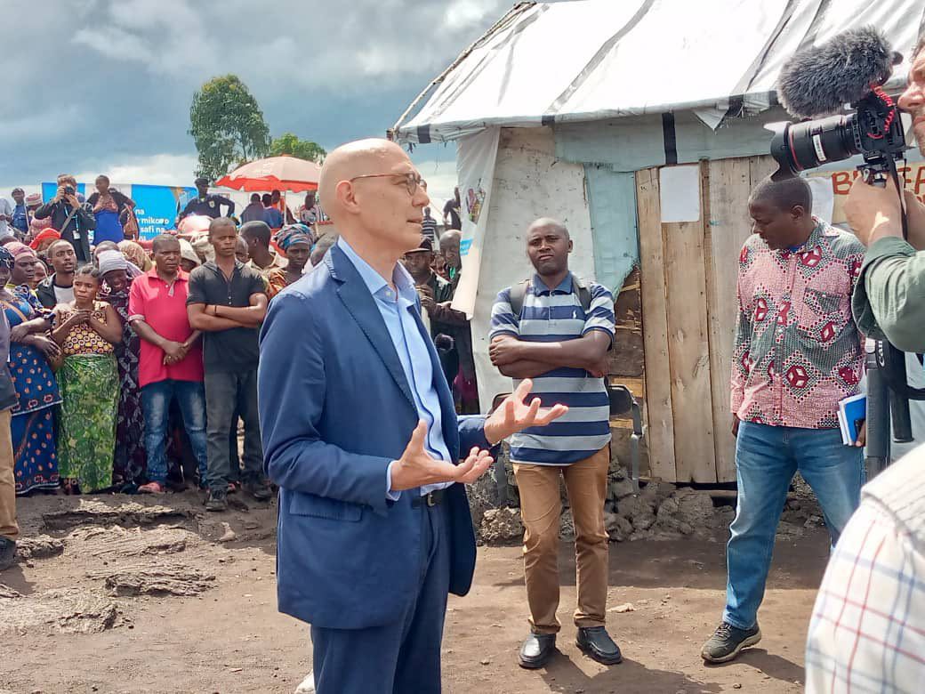 Visite du Haut-Commissaire des Nations Unies aux droits de l’homme auprès des déplacés de Goma