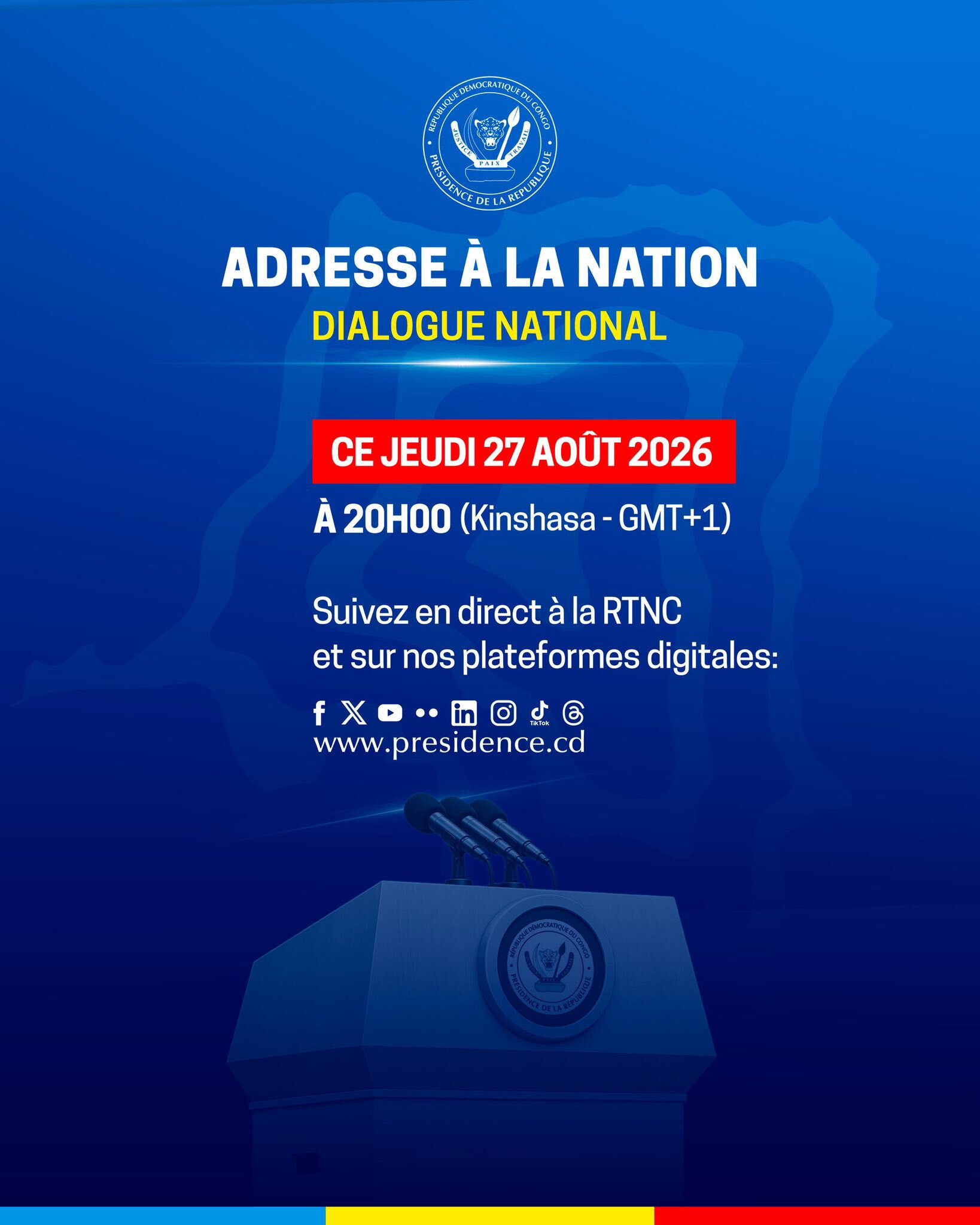 Dialogue entre Congolais : Félix Tshisekedi s’adresse à la Nation ce jeudi soir
