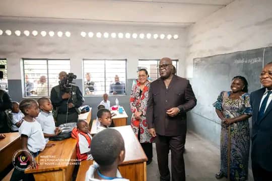 Rentrée scolaire 2026-2027 : à Kinshasa, Tshisekedi lance la cantine scolaire à l’EP 1 et 2 Sona Pangu